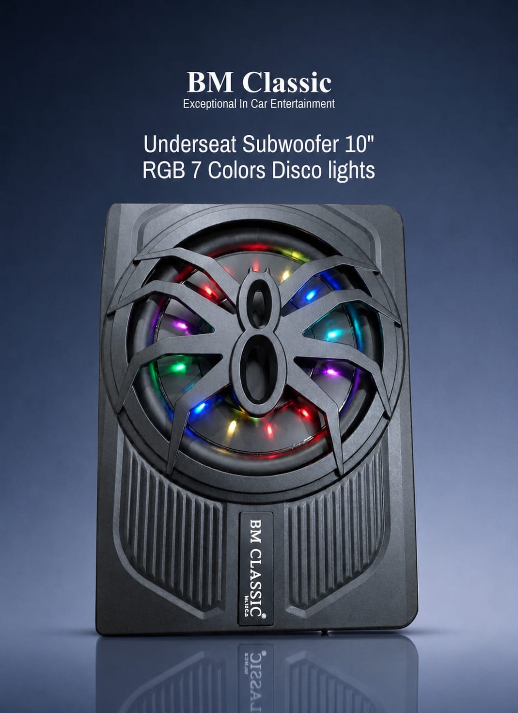 BM Classic 10" Underseat Subwoofer RGB